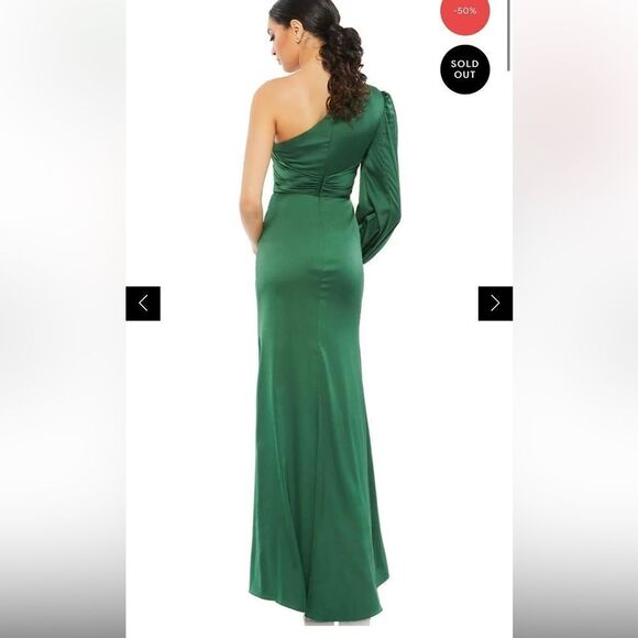 Ieena Mac Duggal 11251 - One Shoulder Ruched Evening Gown NWT - Picture 2 of 6